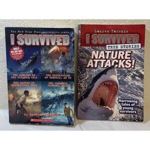 I Survived 4 Story & Nature Attacks Paperback Books by Lauren Tarshis
